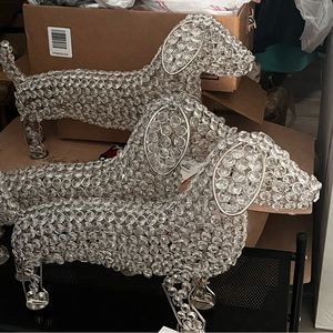 CRYSTAL BLING DACHSHUND Life size STATUE